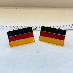 German Flag Hat Lapel Tie Pin Set of 2 Metal Enamel